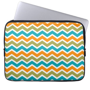 Peacock Vibrant Tribal Zigzag Laptopschutzhülle