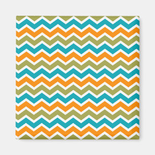 Peacock Vibrant Tribal Zigzag Magnet