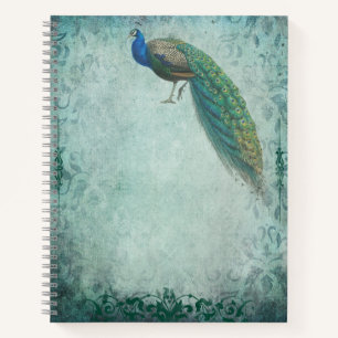 Peacock Vintag Style Sketchbook Journal Notizbuch