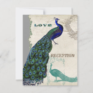 Peacock vintage 5 - Faire-part de mariage formel
