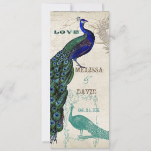 Peacock vintage 5 - Faire-part de mariage formel