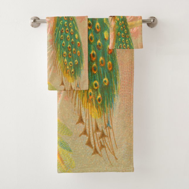 Peacock vintage et peinture à fleurs (En situation)