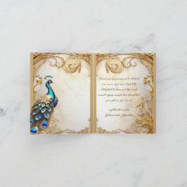 Peacock Vintage Jugendstil-Luxus-DIY-Nachricht Karte