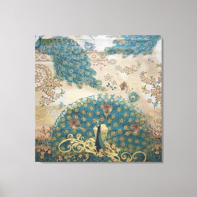 Peacock vintage - Toile enveloppée (Recto)