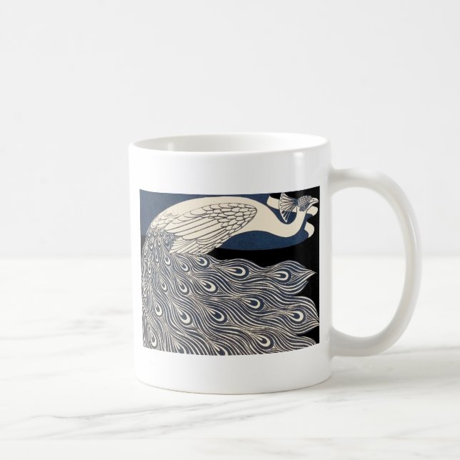 Peacock Vintages blaues Meer Kaffeetasse (Rechts)