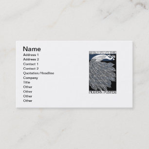 Peacock Vintages blaues Meer Visitenkarte