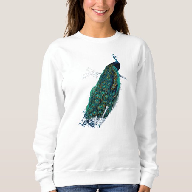 Peacock Watercolor Sweatshirt (Vorderseite)