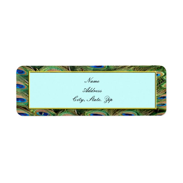 Peacock Wedding Address Labels (Vorne)