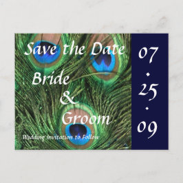 Peacock Wedding Ankündigungspostkarte