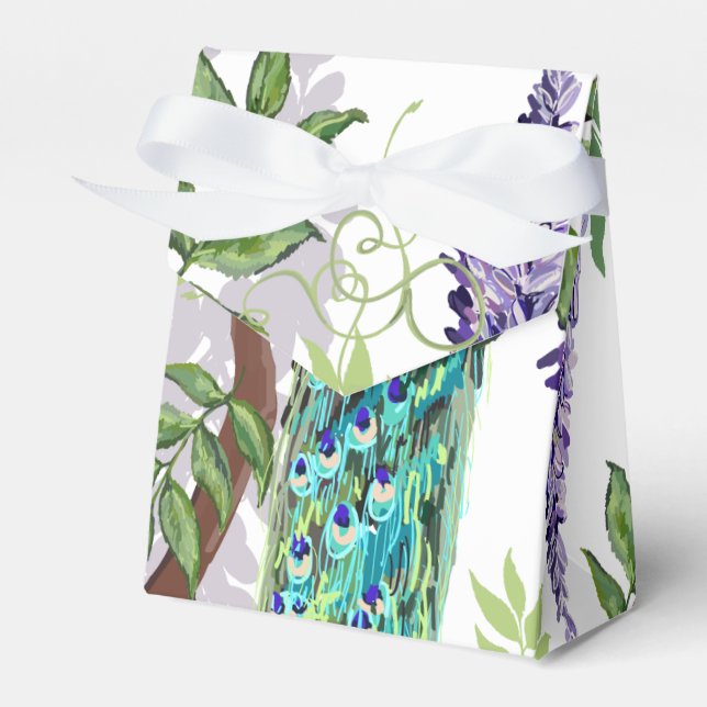 Peacock Wedding Geschenkschachtel (Vorderseite)