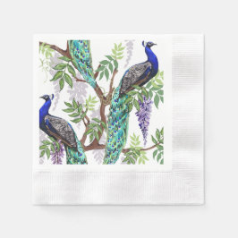 Peacock Wedding Serviette