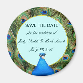 Peacock Wedding speichert das Date Magnet