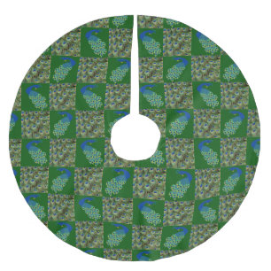 Peacock Weihnachtsbaumrock Polyester Weihnachtsbaumdecke