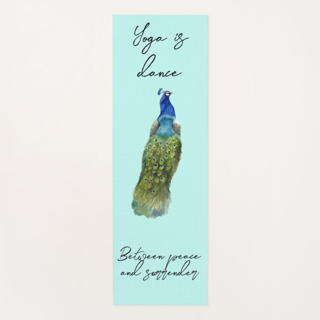 Peacock Yoga mat, Yoga ist ein Tanz Yogamatte (Vorderseite)
