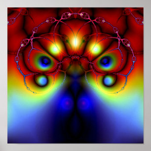 Peacocking vom Kunst-Druck der Schatten-(12" X12") Poster