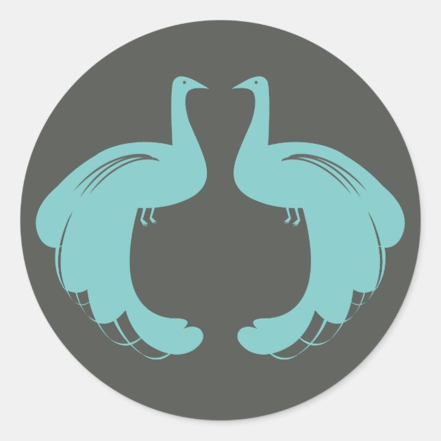 PEACOCKS en Stickers AQUA (Devant)