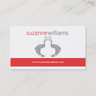 PEACOCKS GEBLÜHT in GRAY Business Card Visitenkarte