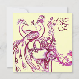 PEACOCKS IN LIEBE MONOGRAMM Bed Burgund Pink Weiß Ankündigung
