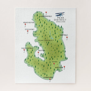 Peak District England Map