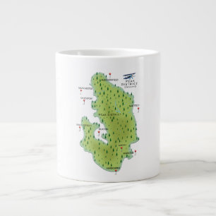 Peak District England Map Jumbo-Tasse