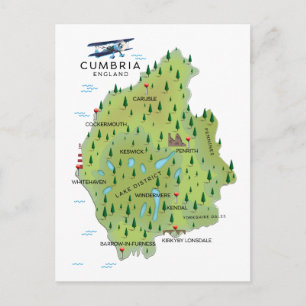 Peak District England Map Postkarte