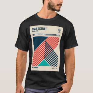 Peak-District-Nationalpark Retro-Reise-Kunst T-Shirt