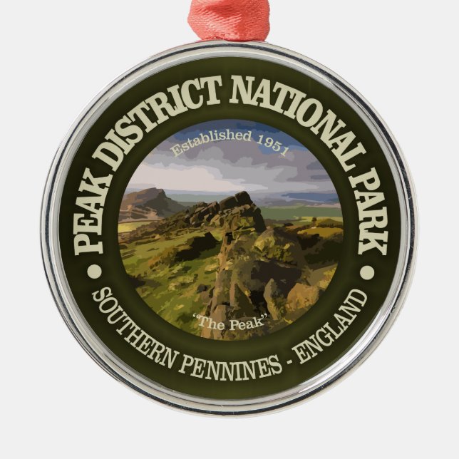 Peak District NP Ornament Aus Metall (Vorne)