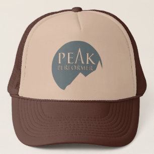 "Peak Performer"-Logo "aquamarine blaue Hutkappe" Truckerkappe