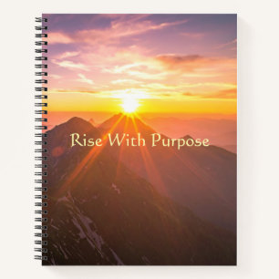 Peak Sonnenaufgang Golden Glow Berg Notizbuch