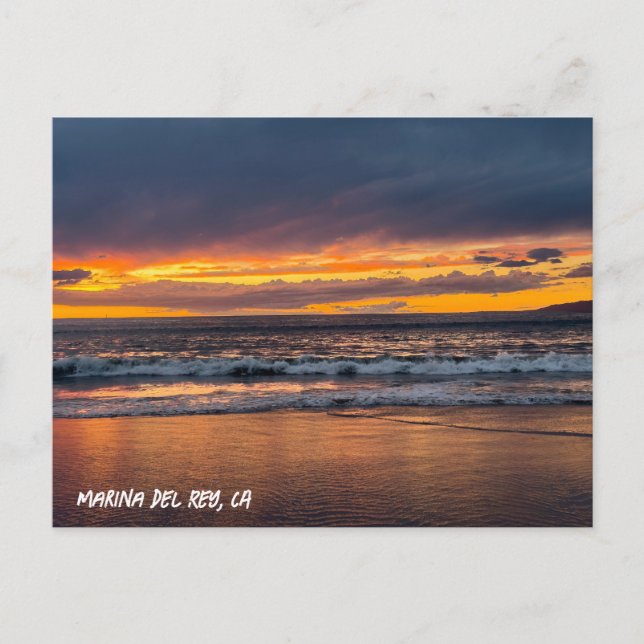 Peak Sunset - Marina Del Rey, CA Postkarte (Vorderseite)