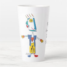 'PeaKasso King of Hearts' - Latte Tasse