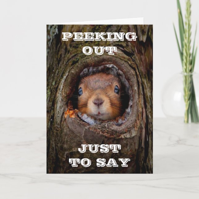 "PEAKING OUT" ist **IHR GEBURTSTAG** Karte (Vorderseite)