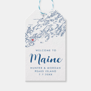 Peaks Island Maine Elegante Moderne Gastgeschenk H Geschenkanhänger