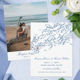 Peaks Island Save the Date für eine Maine Hochzeit