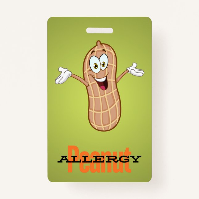 Peanut Allergy-Abzeichen Ausweis (Vorderseite)