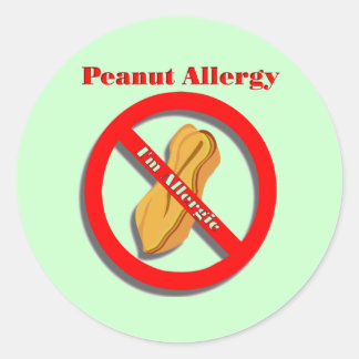 Peanut Allergy Sticker Ich bin allergisch in Grün