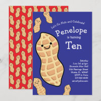Peanut Birthday Party Kinder Niedliche Nut Cartoon