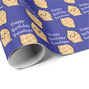 Peanut Birthday Party Kinder Niedliche Nut Cartoon Geschenkpapier