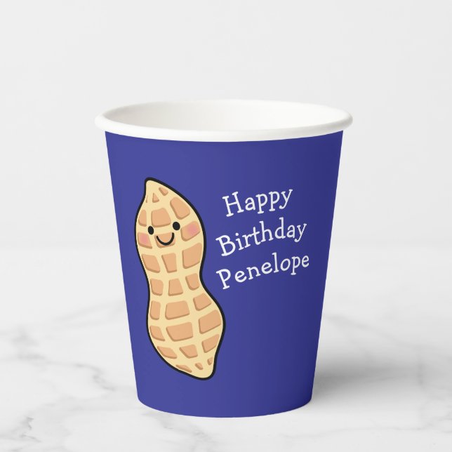 Peanut Birthday Party Kinder Niedliche Nut Cartoon Pappbecher (Vorderseite)