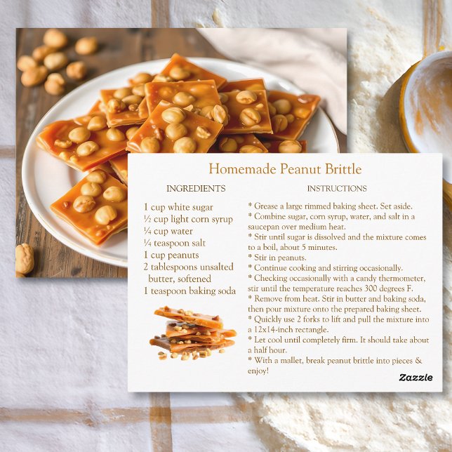 Peanut Brittle Recipe  Postkarte (Von Creator hochgeladen)