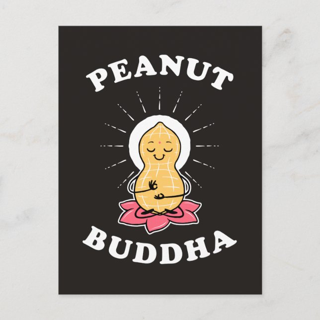 Peanut Buddha Postkarte (Vorderseite)