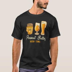 Peanut Butter Beer Time Jelly Food Graphic T-Shirt
