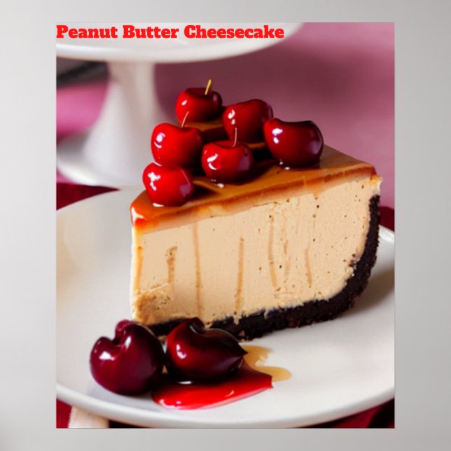 Peanut Butter Cheesecake AI Art Poster (Vorne)