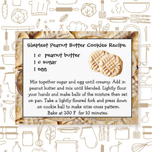 Peanut Butter Cookies Rezept Karte Postkarte