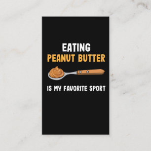 Peanut Butter Frühstück Lieblings-Sport Visitenkarte