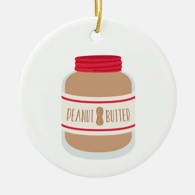 Peanut Butter Jar Keramik Ornament (Vorne)