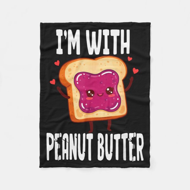 Peanut Butter Jelly Matching Couples Halloween Fun Fleecedecke (Vorderseite)