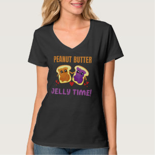 Peanut Butter Jelly Time Food Graphic T-Shirt