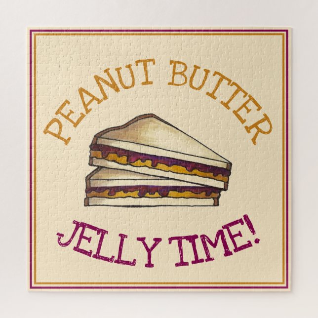 Peanut Butter Jelly Time PBJ Sandwich Lunch Feinsc (Vertikal)