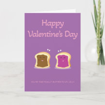 Peanut Butter & Jelly Valentine's Day Card